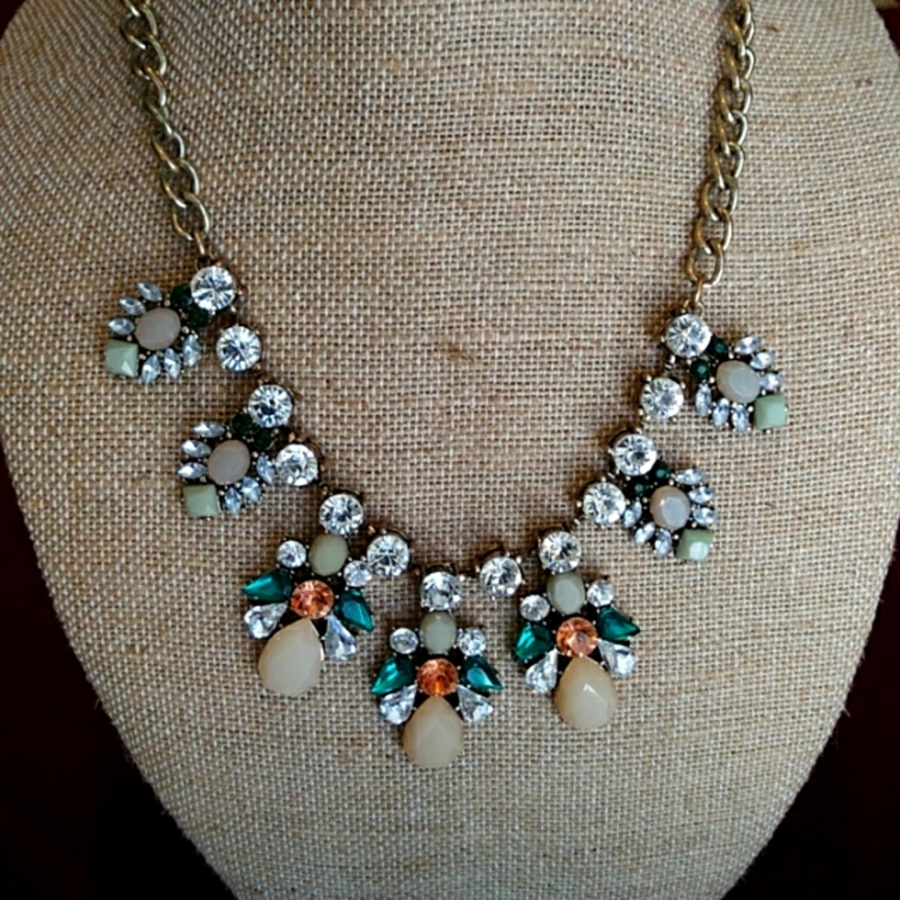 3 for $30 Fashion Jewelry Statement Necklace 18" Multi-pendant Rhinestone
